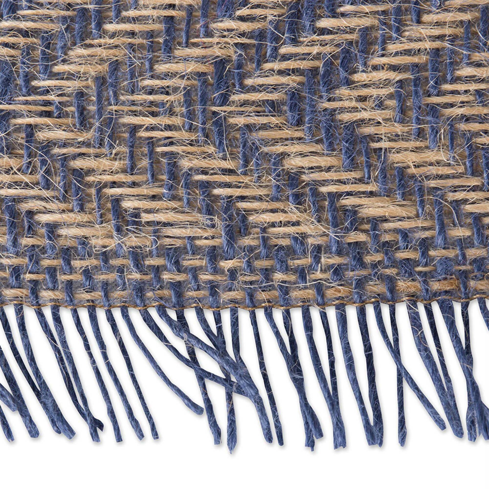 DII® 72" French Blue Chevron Burlap Table Runner
